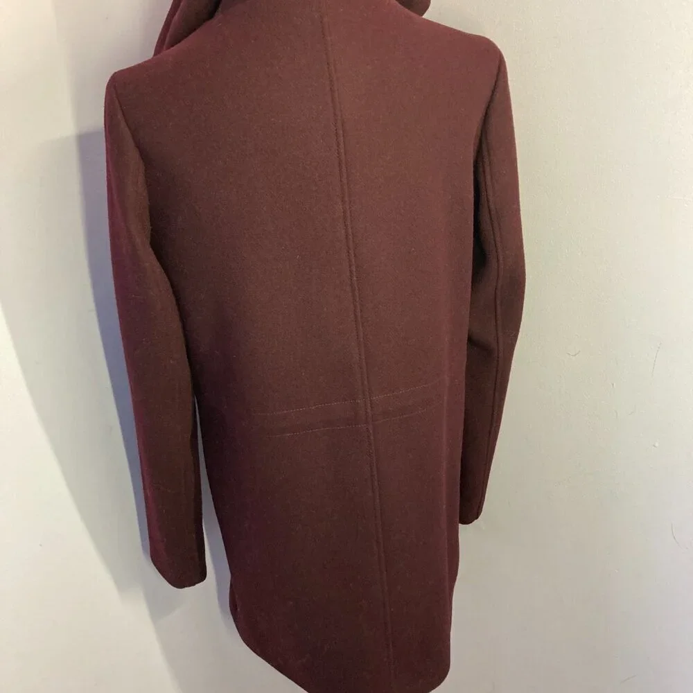 Dawn Levy Coat, Beautiful, Wool Blend with removable Faux Fur hood,  Size M - Picture 3 of 14